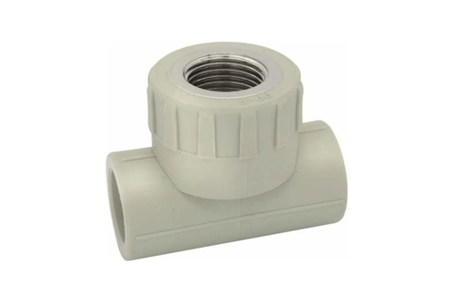 Тройник РР комб. 20*3/4" вн. серый (Damento)