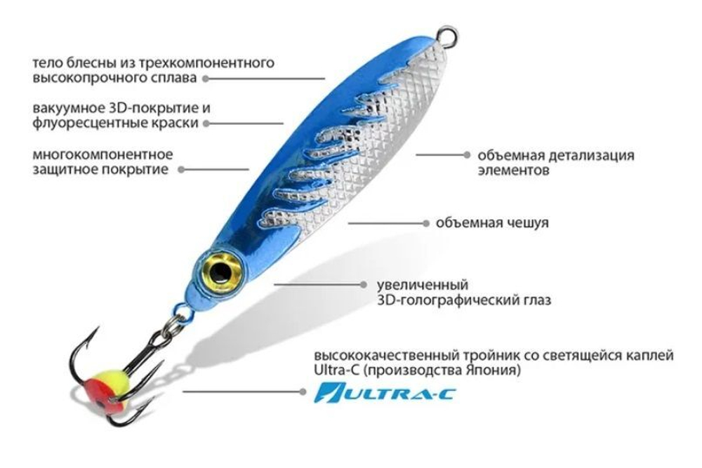 Блесна зимняя НЕРКА-F 8,0g, цвет 04, 1 шт