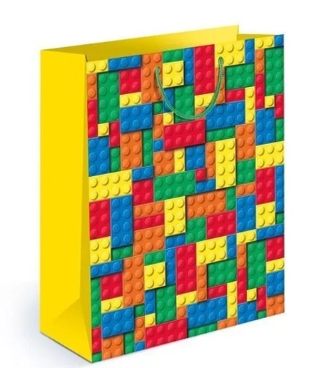 Пакет подарочный, Конструктор, 18*13,5*6 см, 1 шт.