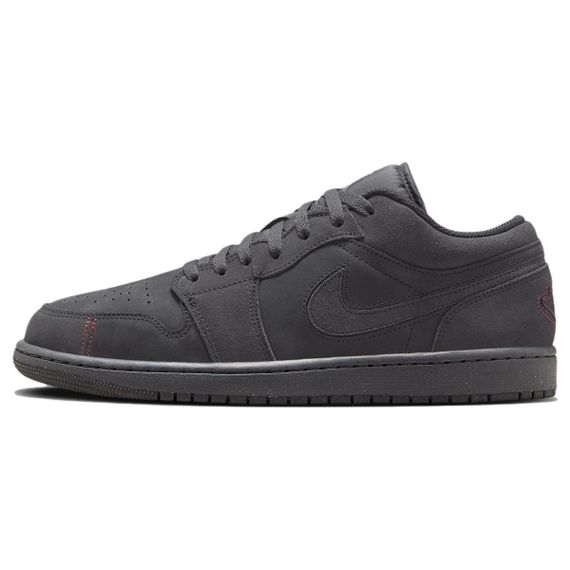 Jordan Air Jordan 1 Винтажные баскетбольные кроссовки Low Топ Черно-серый Цвет Мужские