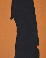 Zernu Абстрактная картина в оранжевых и чёрных тонах лен 42 x 65 см