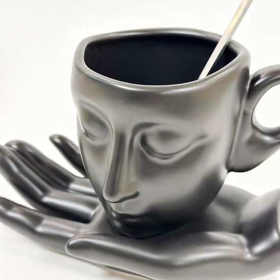 Чайная пара "Руки" черная, 260 мл