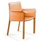 Стул с подлокотниками Barrie оранжевая кожа