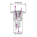 невыступающая вентиляционная головка для топливного бака из хромированной латуни 16мм