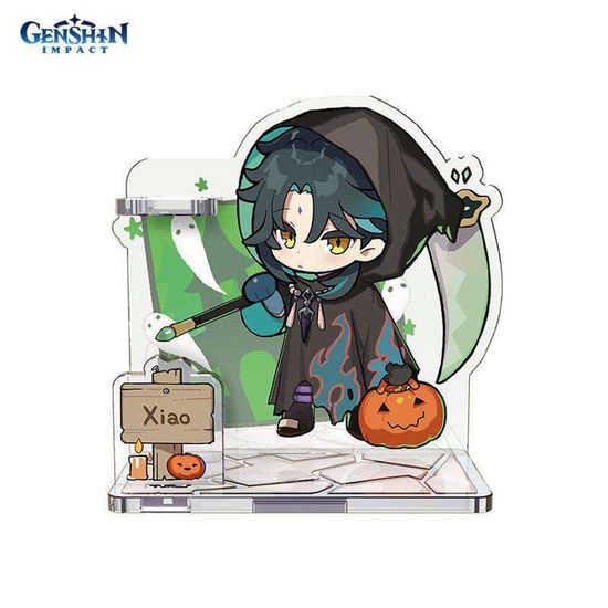 Акриловая фигурка держатель для ручек Genshin Impact Halloween Xiao 6974696614152