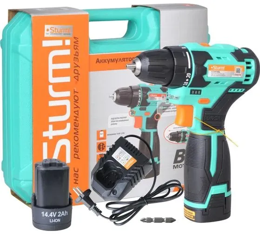 Шуруповерт, 22 мм, 14 В, 1800 об/мин, патрон - быстрозажимной, разноцветный, надежный