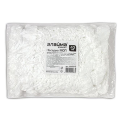 Насадка МОП плоская для швабры/держателя 40 см, уши/карманы (ТИП У/К), петлевая микрофибра, LAIMA EXPERT, 605315