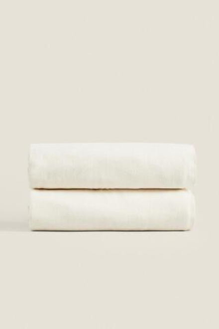 ZARA HOME ПЛЕД ИЗ СИНЕЛИ, ЭКРЮ
