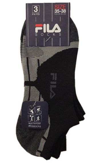 Теннисные носки Fila Calza Invisible Socks 3P - черный