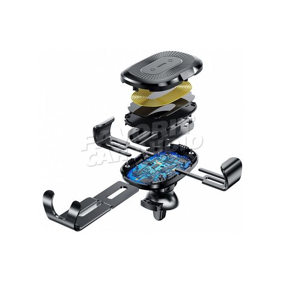 Держатель Baseus WXYL-01 бесп. зарядка чёрный