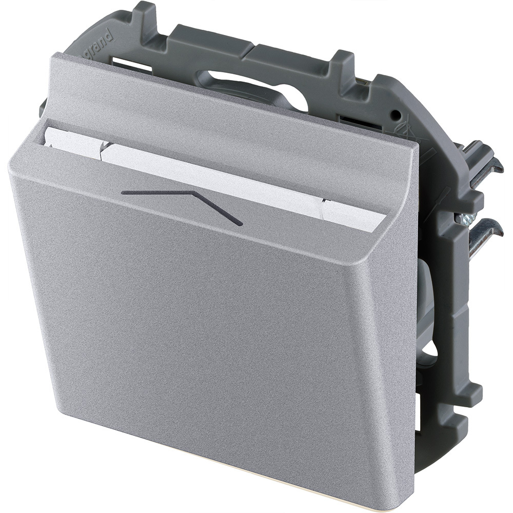 Выключатель карточный с подсветкой без задержки выключения 6А 250В алюминий Inspiria Legrand