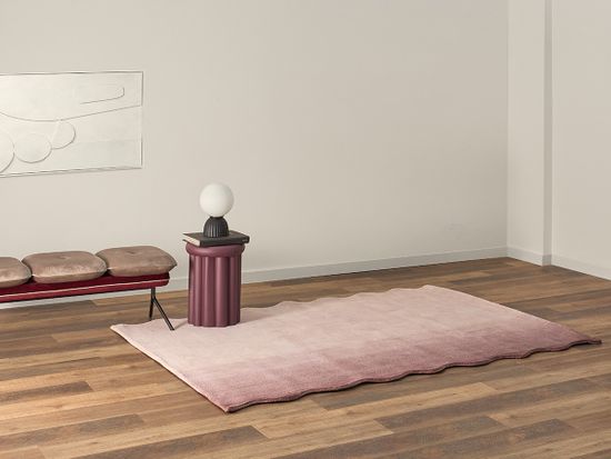 Ковер из шерсти over horizon цвета марсала из коллекции trendy ruffles, 180х230 см