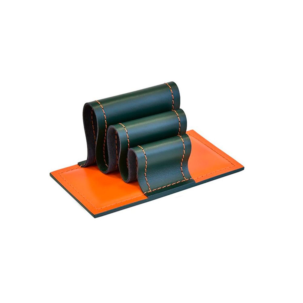 Визитница из двухслойной кожи Cuoietto с металлической вставкой 155*85*80 (CHBCMet155-85-80) 4