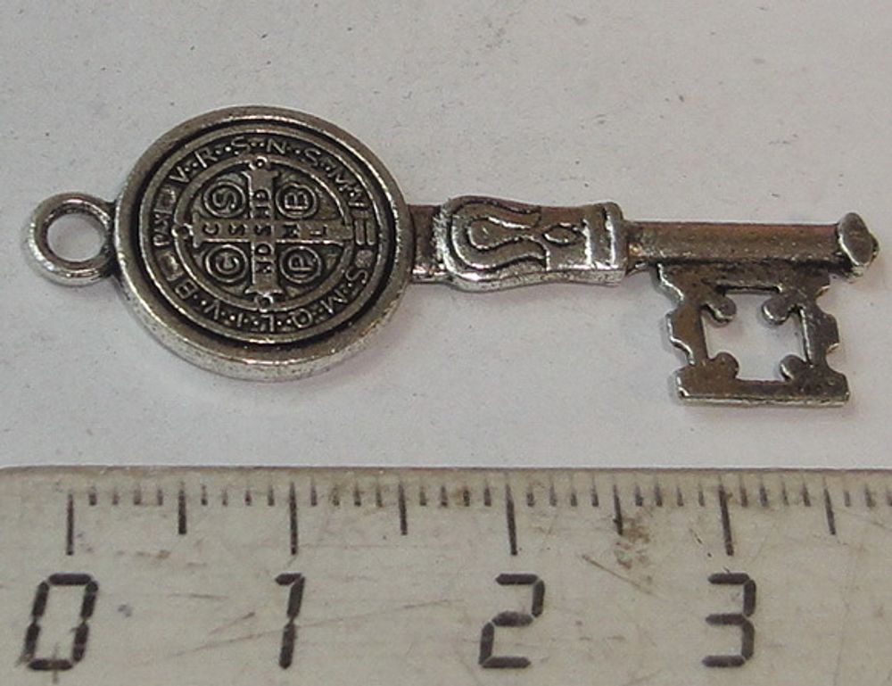 Привеска римский ключ (цвет серебро)