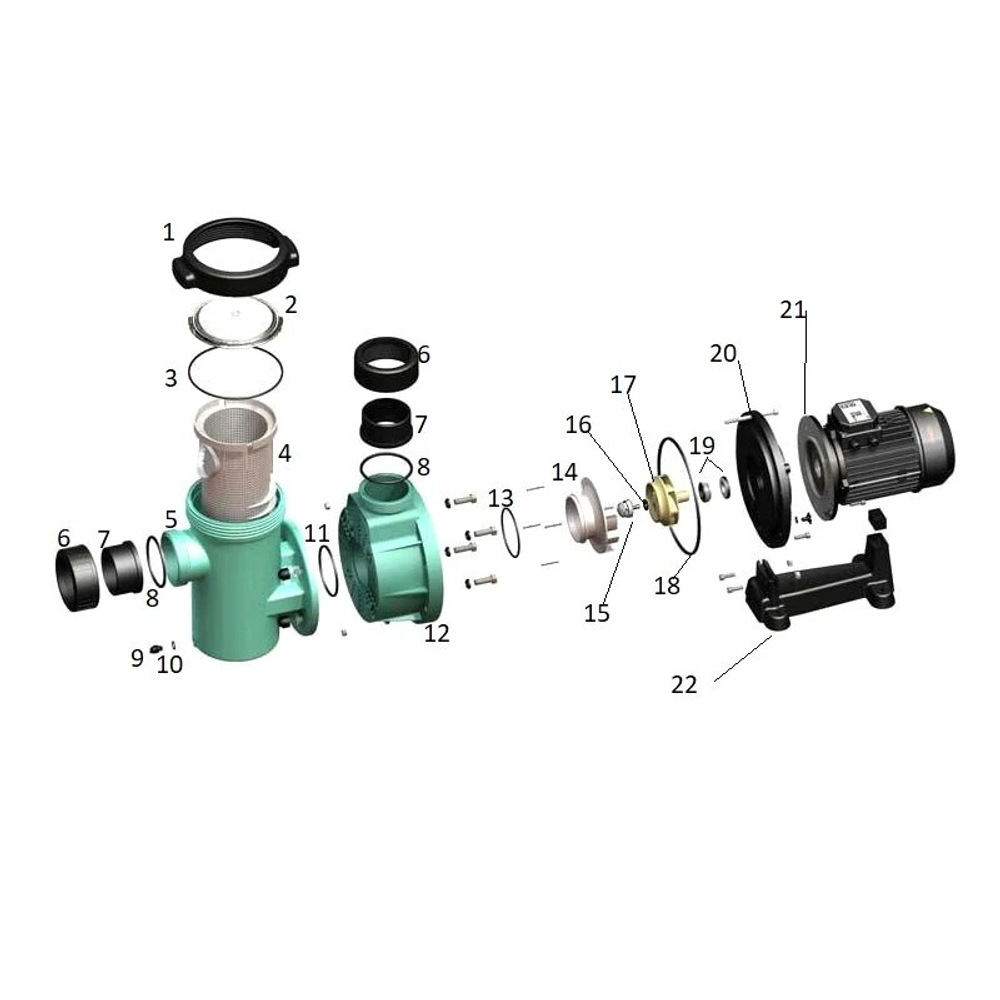 Болт крепления рабочего колеса насоса Gemas FLOODER/FLOODER JET (0111STR36N)