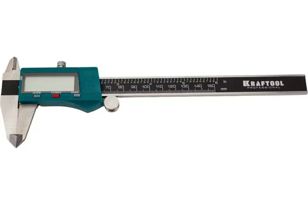 Штангенциркуль электронный KRAFTOOL 150 мм, нерж.сталь, мм/дюймы, дисплей , кейс