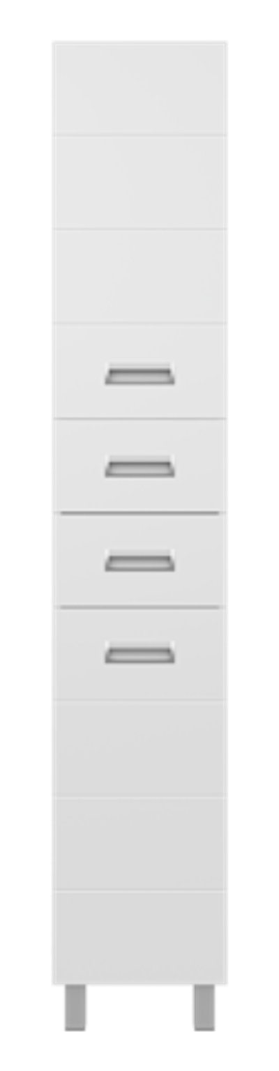 Шкаф - пенал Misty Селена 35 с бельевой корзиной левый