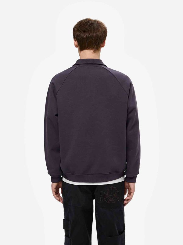 Толстовка Half Zip темно-фиолетовая - фото 4