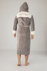 Халат мужской с капюшоном Atletic Sport серый 2810  Nusa Турция