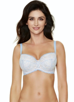 Бюстгальтер-балконет Manila (Размер: 100D) (Цвет: белый с голубым)