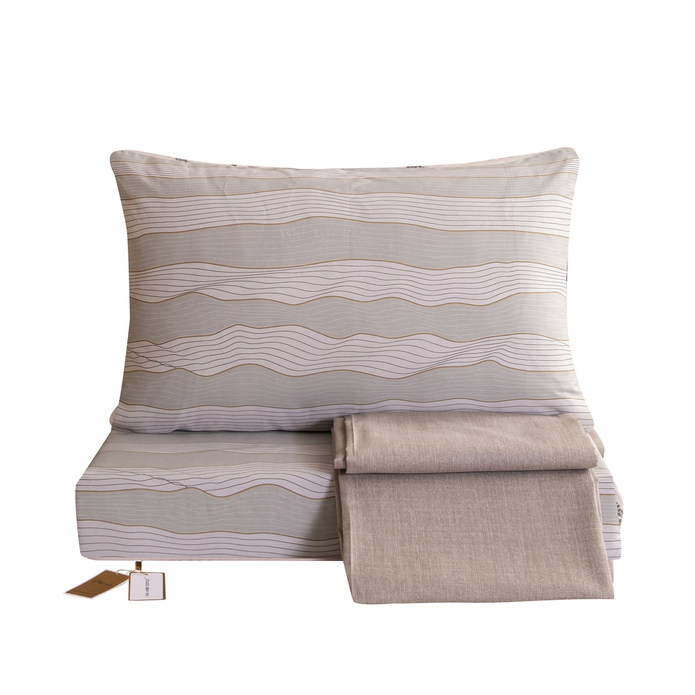 Комплект постельного белья Делюкс Сатин 100% хлопок на резинке LR617