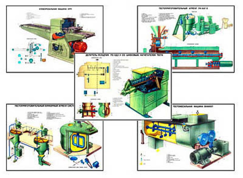 Плакаты ПРОФТЕХ &quot;Оборудование хлебопекарного производства&quot; (22 пл, винил, 70х100)