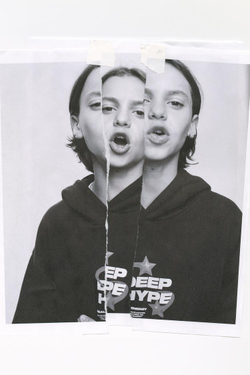 ZARA ХУДИ С КАПЮШОНОМ, ЭФФЕКТОМ ПОТЕРТОСТИ И ЗВЕЗДОЙ, АНТРАЦИТОВО-СЕРЫЙ