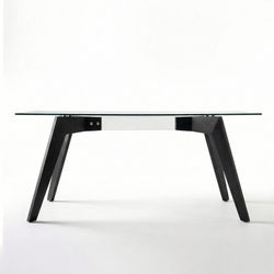 Дизайнерский стол STRIPE GLASS black