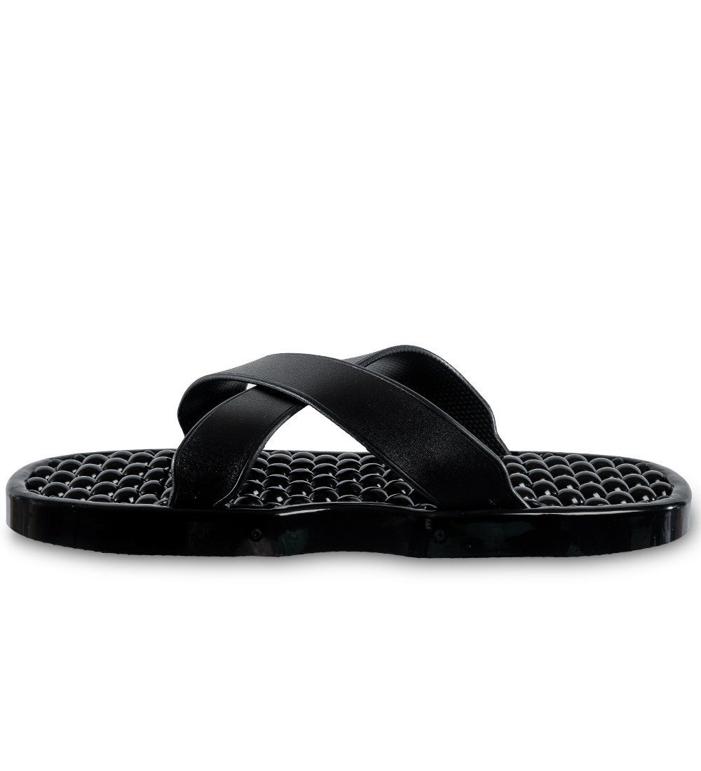 GAEM Home MSG-09/08-L Массажные тапочки черные, длина 26,5см