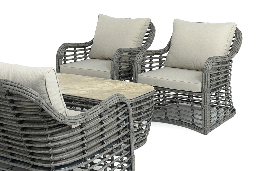 "Ницца" лаунж-зона из искусственного ротанга, цвет бронзовый