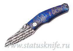Нож Осаренко Дмитрий 10.20 Vegas Forge Damascus Zirconium Titanium Timascusфотография - 1