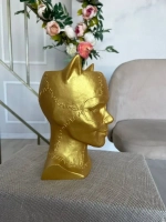 Кашпо Кошка Гипсовая голова Ваза скульптура горшок