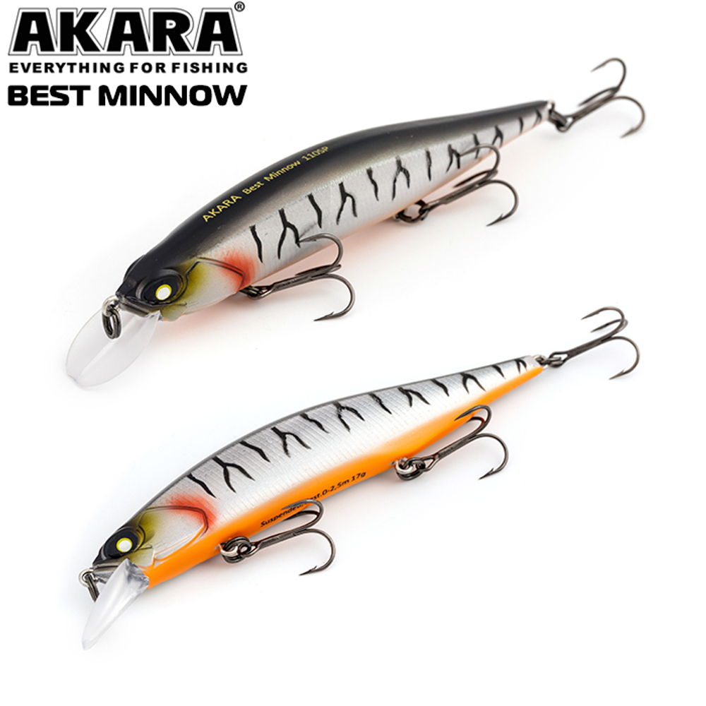Воблер Akara Best Minnow 110SP 17 гр. (3/5 oz 4,3 in) A109