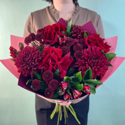 Букет - "Красный бархат" (размер L)
