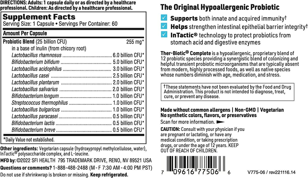 Klaire Labs - THER-BIOTIC® Complete - 120 capsules