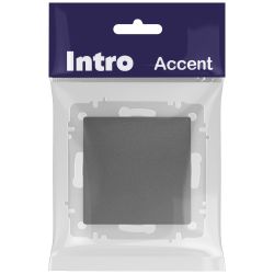 Переключатель перекрестный Intro Accent 6-108-07 10А-250В IP20 СУ AL/CU графит | Intro