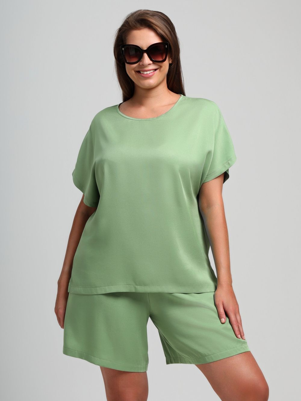 Блузка Летний драйв-4 Виотекс ЗЕЛЁНЫЙ