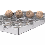 Набор для шоколадных конфет Полусфера 01 и шоко штампы A, Silikomart, Италия