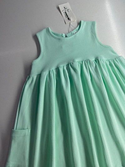 Нежная мята - сарафан для девочек 1 900 тг./шт. (оптом - цена за 5 размеров)