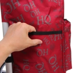 Тележка хозяйственная с сумкой (100*40*35см, колеса 21см,грузоподъемность до50 кг) HQ красная