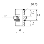 Штуцер FE ORFS 13/16 - BSP 3/8