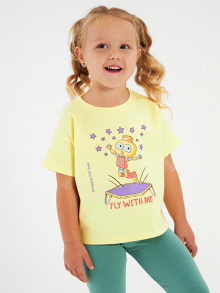 Футболка для девочки с принтом CROOT