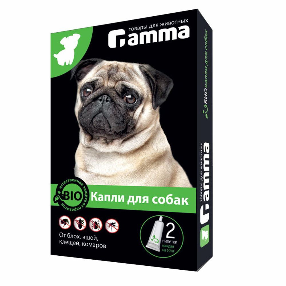 БИОКАПЛИ Gamma для собак от внешних паразитов, 2 пипетки по 1мл БИОКАПЛИ Gamma для собак от внешних паразитов, 2 пипетки по 1мл