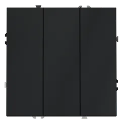 Выключатель встраиваемый VOLTUM S70 трехклавишный 10А, (графит) vls030107