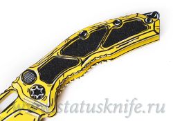 Нож Heretic Knives Medusa Auto MagnaCut Yellow Cel Shading Limited Editionфотография - 3