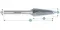 Борфреза твердосплавная Karnasch форма L (конус с закругленной головкой), 3х10х3х38 мм, универсальная насечка HP-3, без покрытия, арт. 11.3081-005