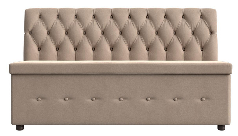 Диван кухонный прямой Вента, Бежевый, Велюр, 108760