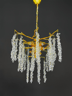 Люстра подвесная Lanbos, 10 ламп Е14, 400 Вт, до 18 кв м, золотая