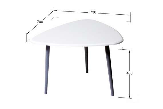 Стол журнальный Квинс белый/серый