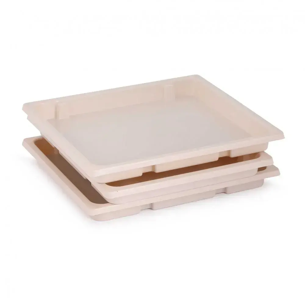 Набор подносов для заморозки пельменей 360х35мм (бежевый) (комплект 8 шт)